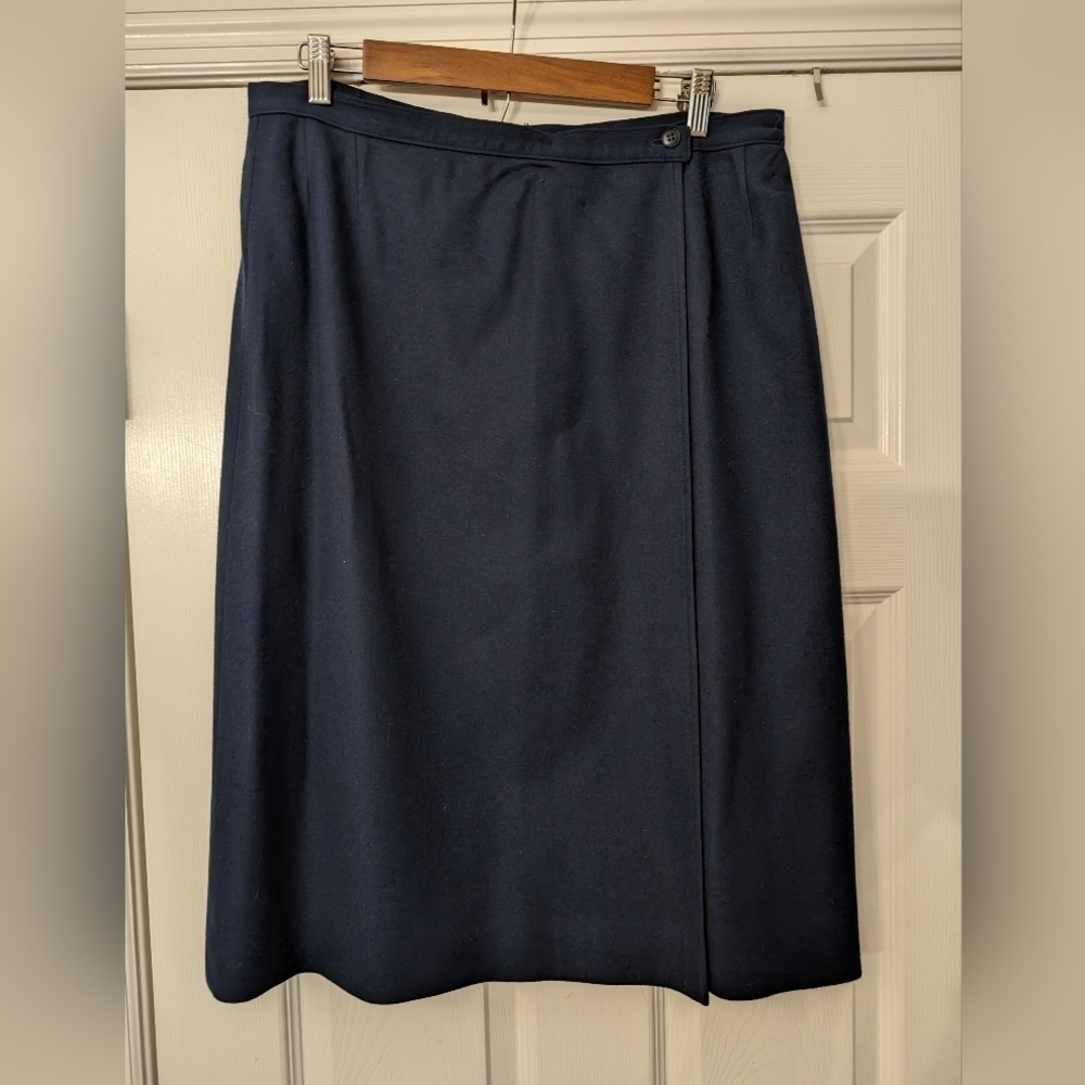 PENDLETON Faux Wrap Wool Skirt